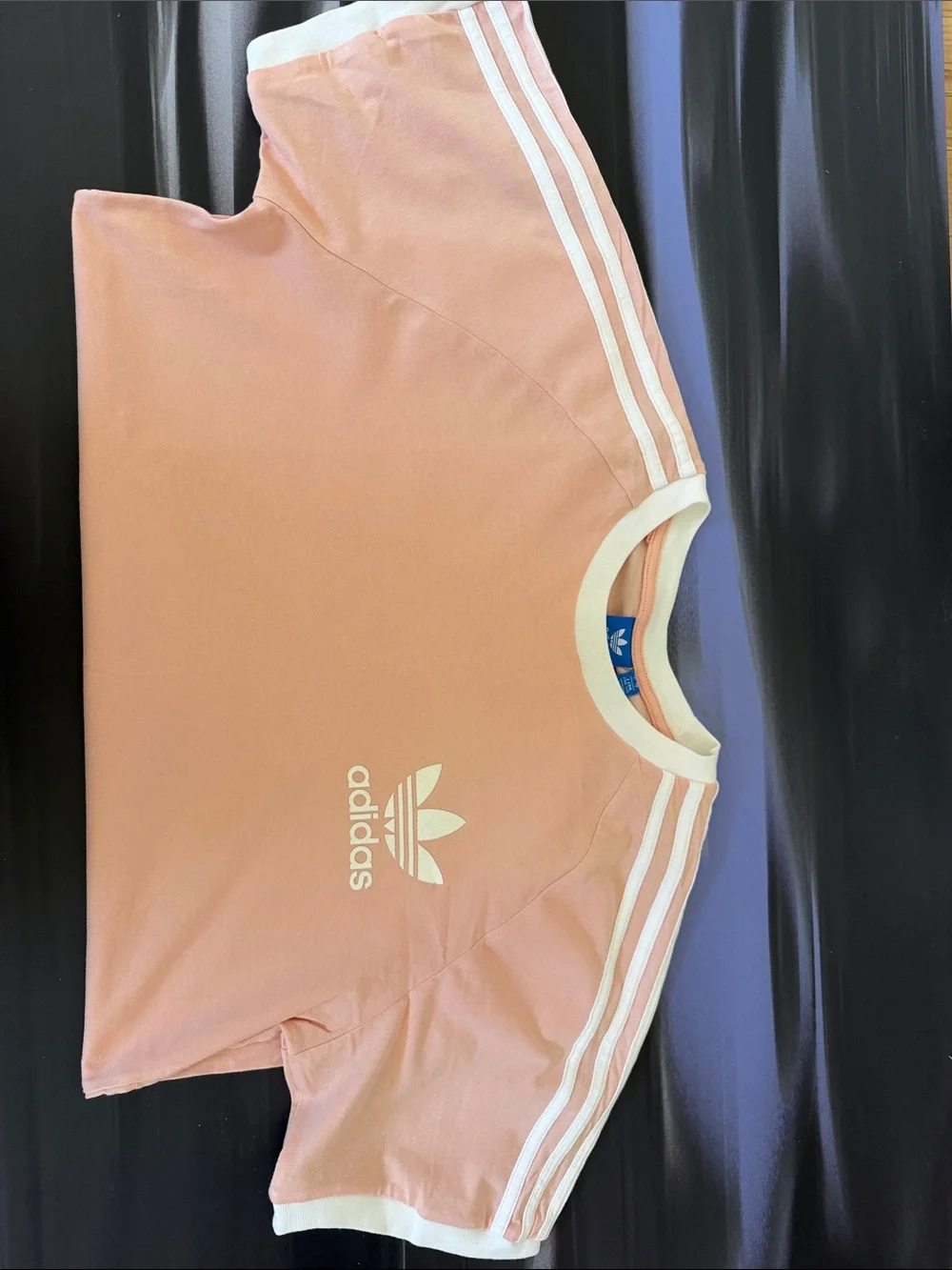adidas Trefoil T-Shirt in Soft Pink with White Accents